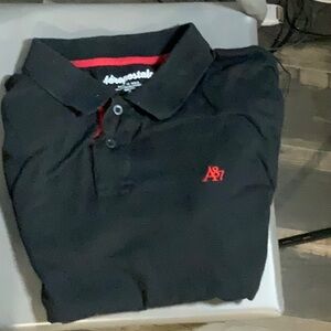 Aeropostale Black and Red Polo Shirt Classic Design